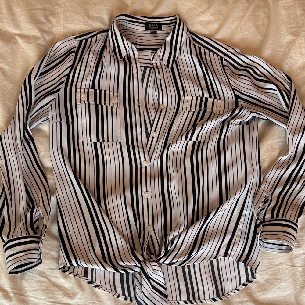 Black and White Striped Shirt